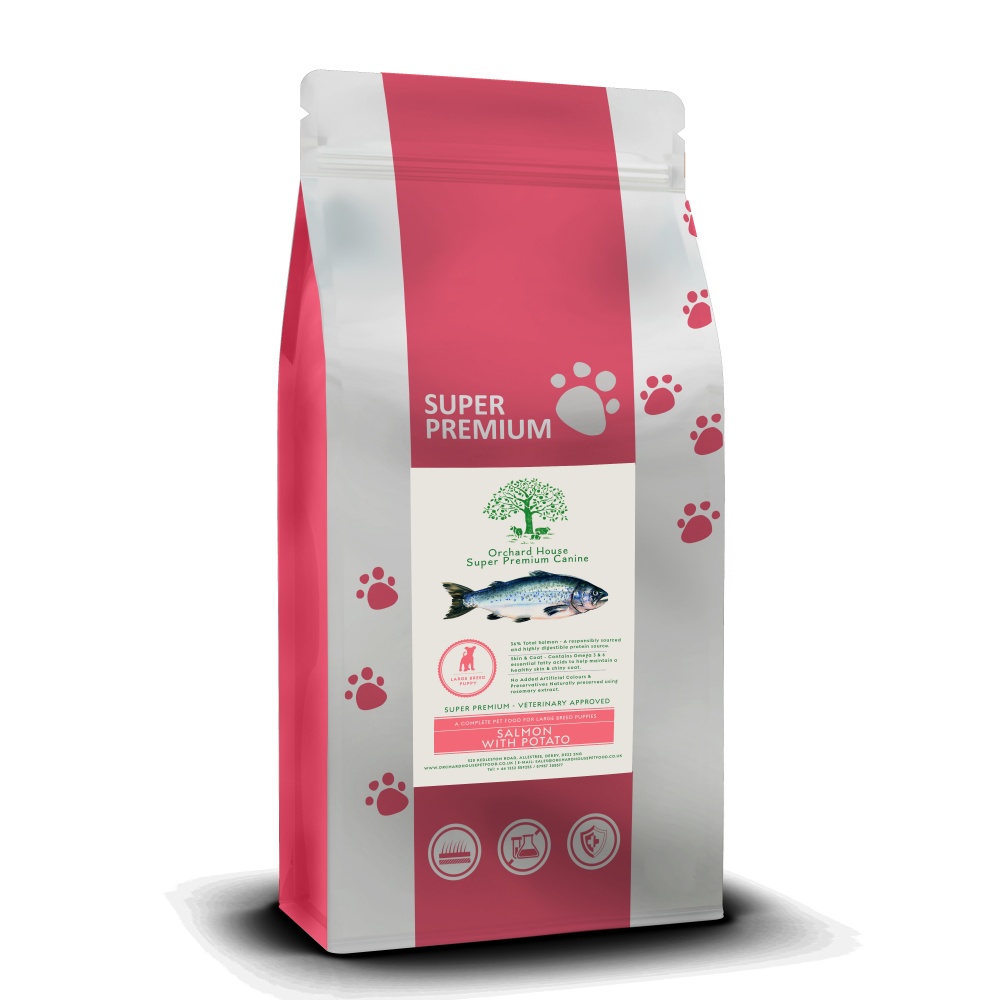 Puppy Large Breed Dog Food Salmon with Potato Orchard House Petfood